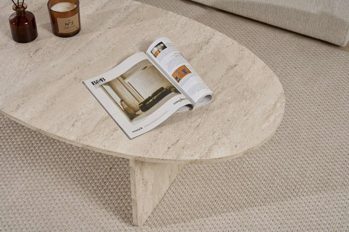 Hanah Home Orba - Travertino Mesa de Café